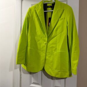 GSTQ Women's Neon Green Blazer 10 NWT